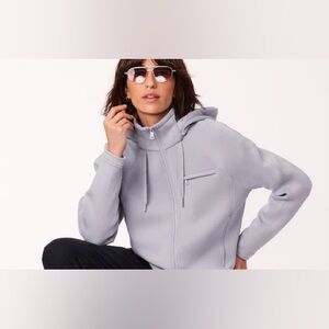 Bernardo hooded neoprene Jacket